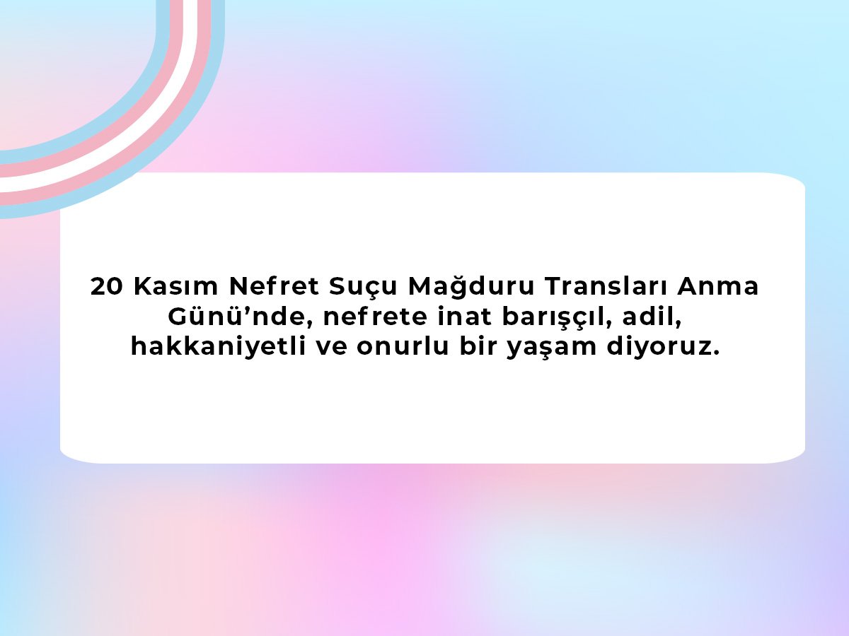 20 Kasım,TDoR,Transgender day of remembrence